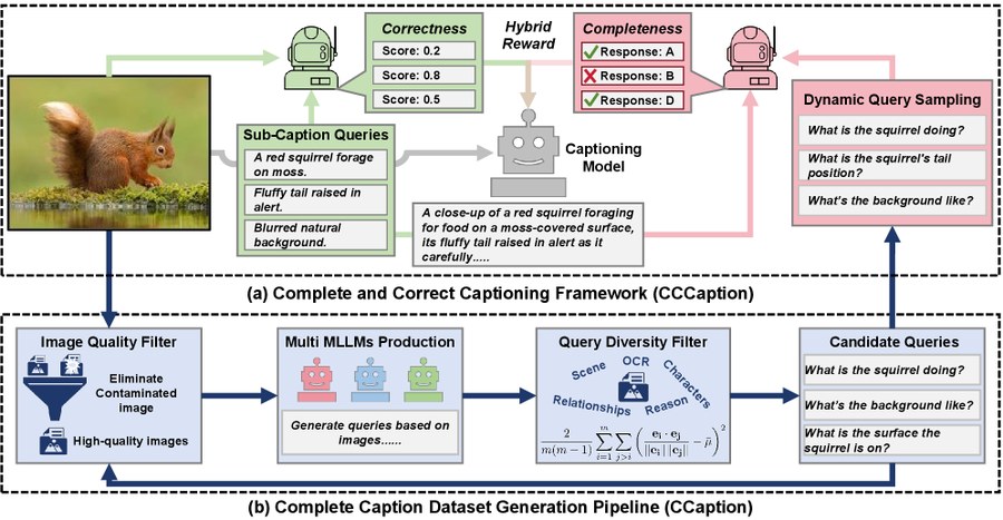 CCCaption dual-reward RL framework